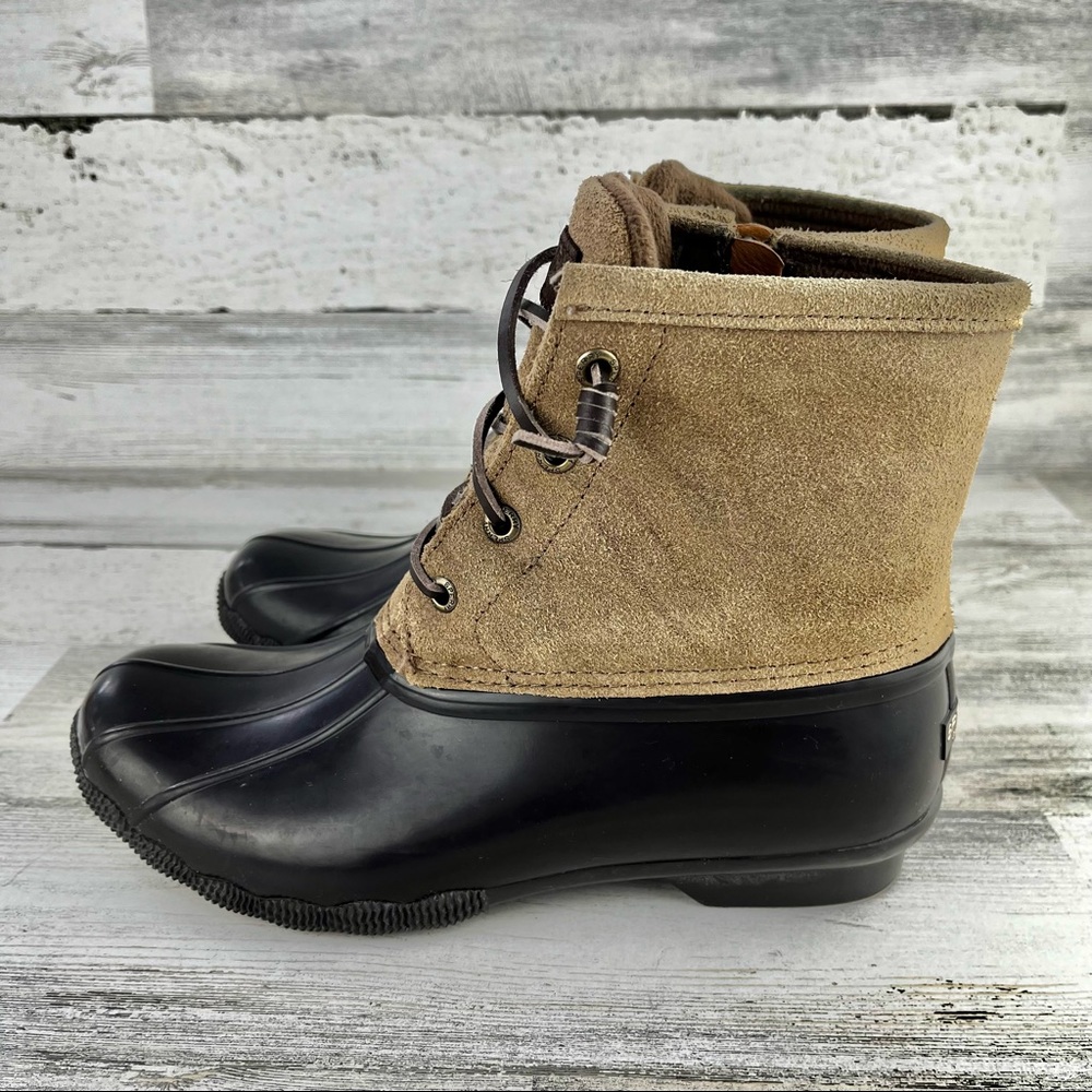 SPERRY Saltwater Brown Tan Duck Boots 7